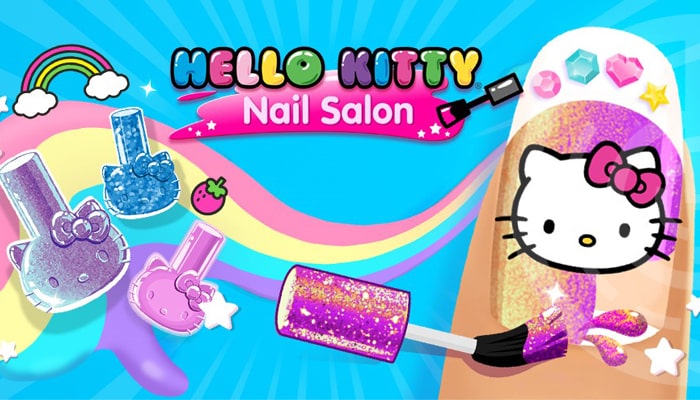 بازی دخترانه Hello Kitty Nail Salon